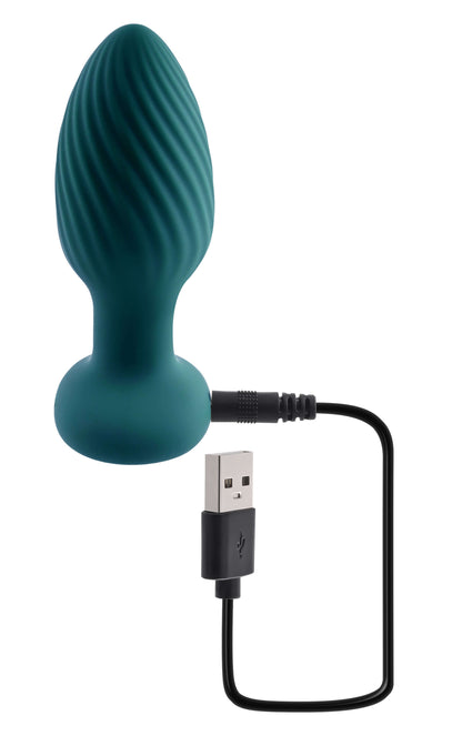 Playboy Pleasure - Spinning Tail Teaser - Butt Plug - Deep Teal | 844477022321 | Available at EroticWarehouse.com