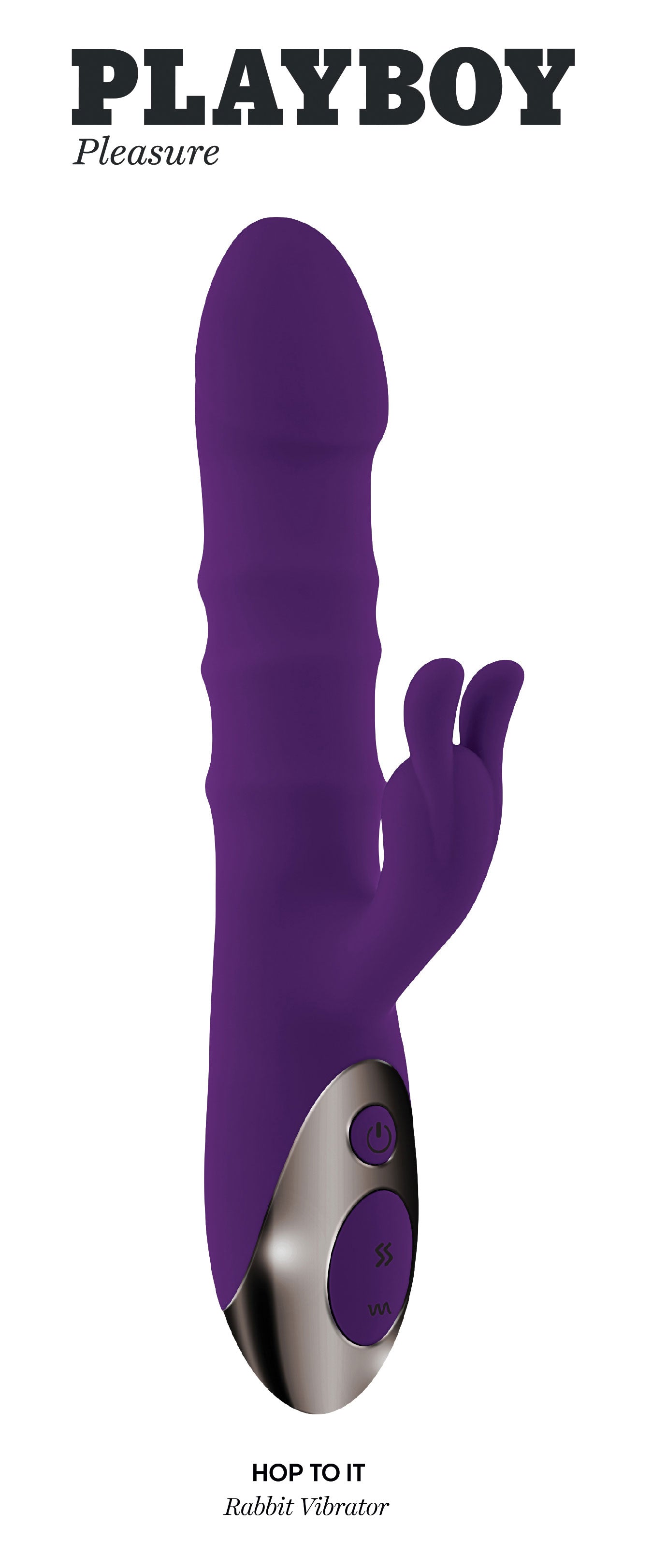 Playboy Pleasure - Hop to It - Rabbit Vibrator - Dark Purple | 844477022345 | Available at EroticWarehouse.com