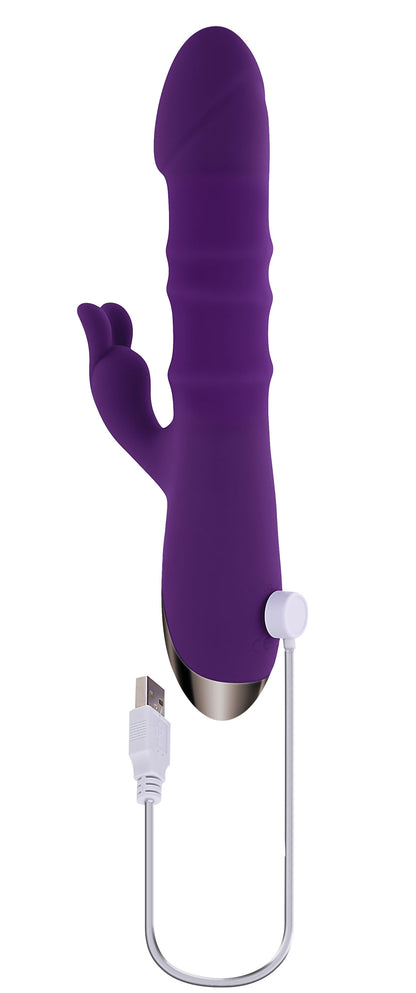 Playboy Pleasure - Hop to It - Rabbit Vibrator - Dark Purple | 844477022345 | Available at EroticWarehouse.com