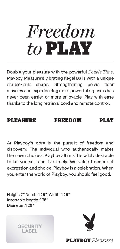 Playboy Pleasure - Double Time - Kegel Balls - Dark Purple | 844477022406 | Available at EroticWarehouse.com