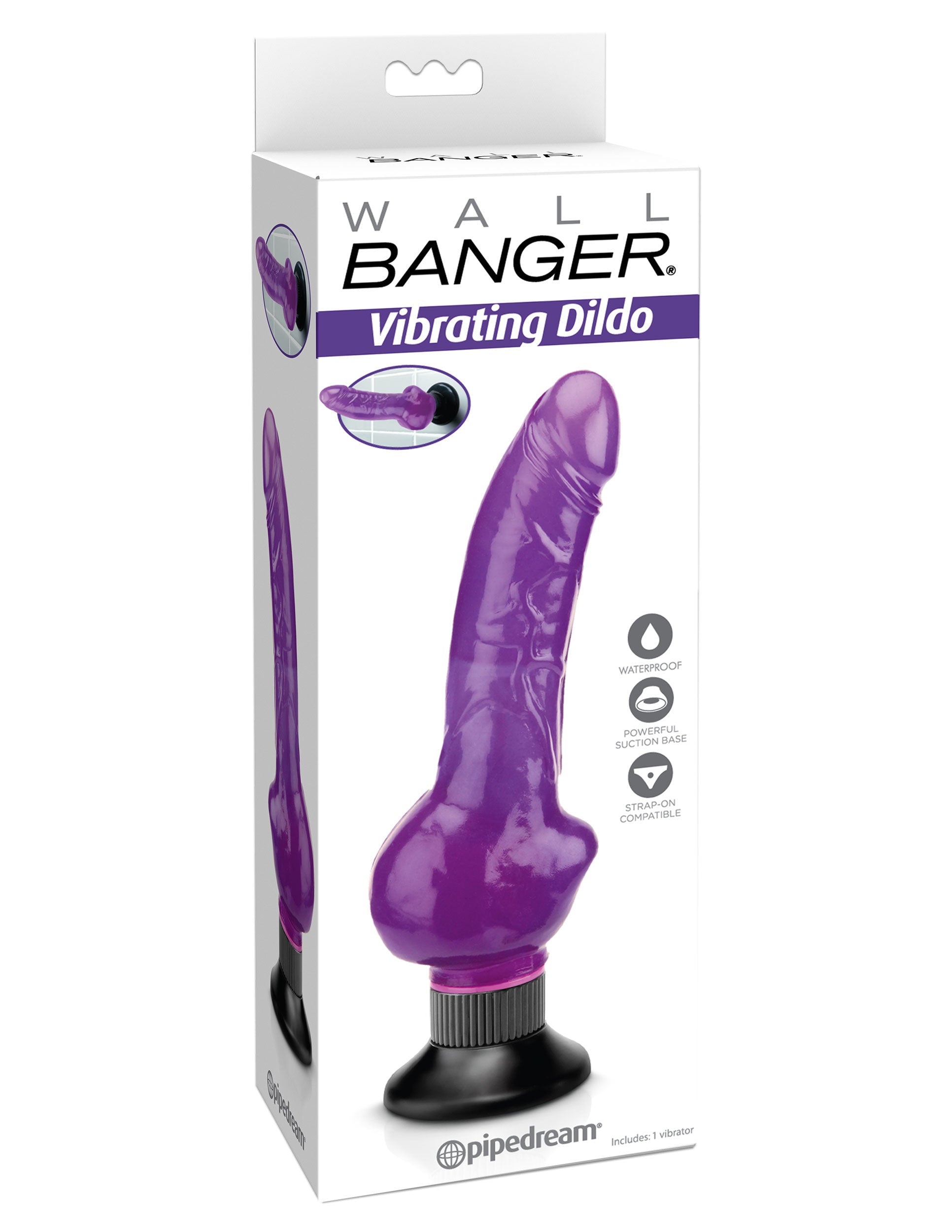 Wall Banger - Vibrating Dildo - Purple | 603912185904 | Available at EroticWarehouse.com