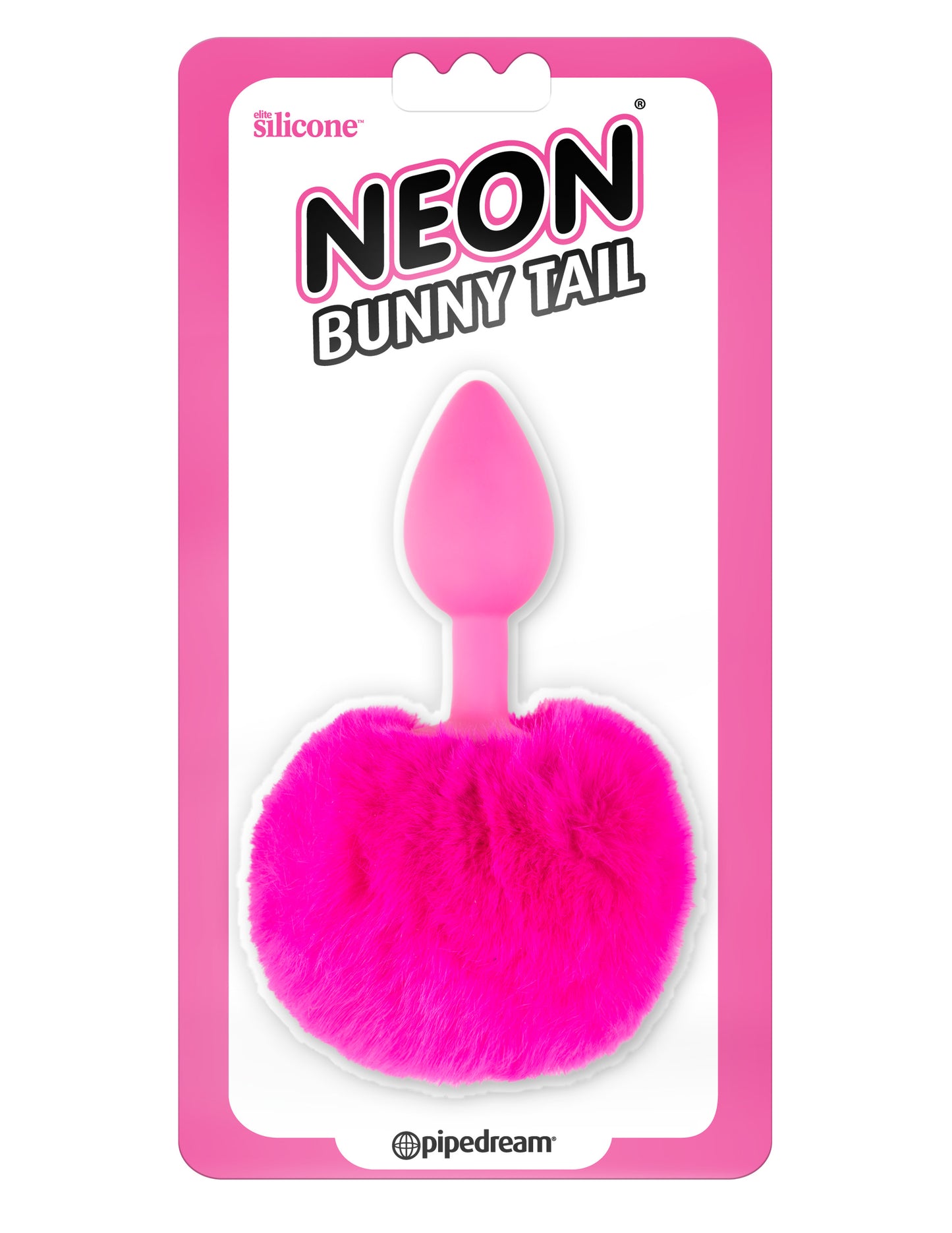 Neon Bunny Tail - Pink | 603912750447 | Available at EroticWarehouse.com