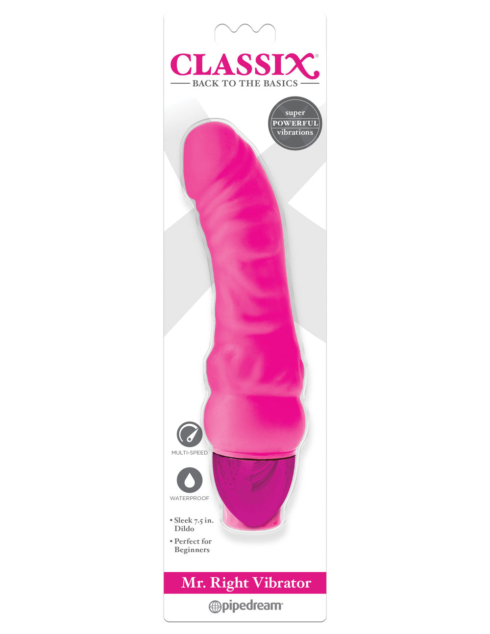 Mr. Right Vibrator - Pink | 603912757491 | Available at EroticWarehouse.com