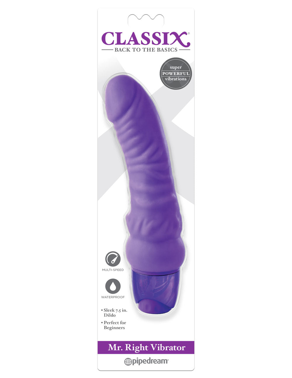 Mr. Right Vibrator - Purple | 603912757507 | Available at EroticWarehouse.com