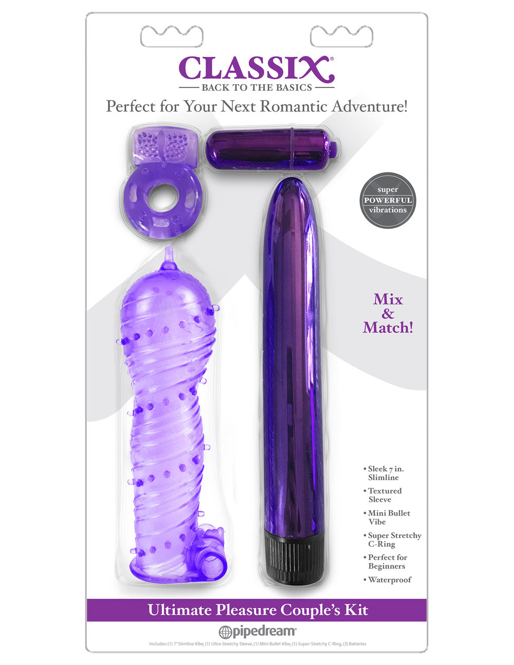 Classix Ultimate Pleasure Couples Kit - Purple | 603912758986 | Available at EroticWarehouse.com