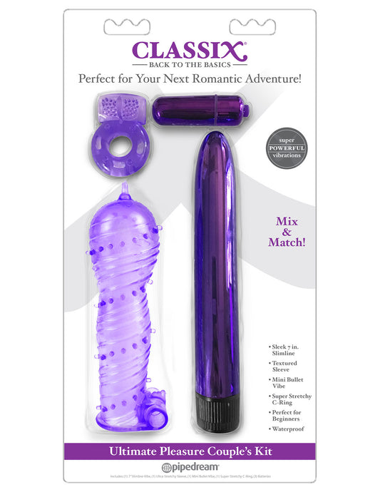 Classix Ultimate Pleasure Couples Kit - Purple | 603912758986 | Available at EroticWarehouse.com