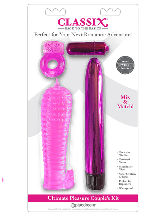 Classix Ultimate Pleasure Couples Kit - Pink | 603912758993 | Available at EroticWarehouse.com