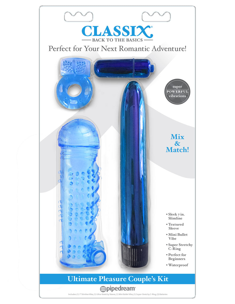 Classix Ultimate Pleasure Couples Kit - Blue | 603912759006 | Available at EroticWarehouse.com