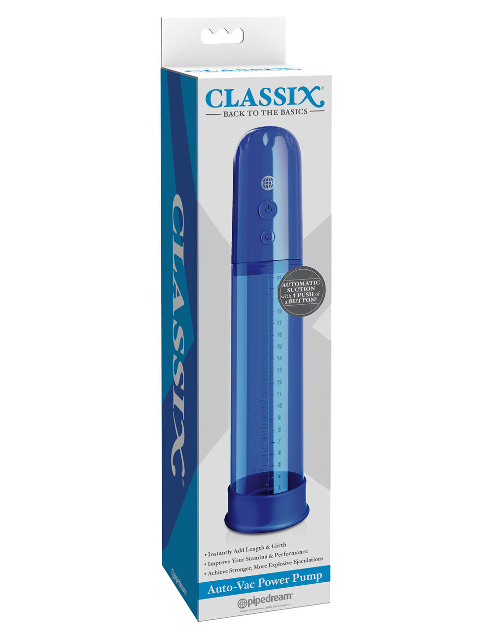Classix Auto-Vac Power Pump - Blue | 603912760095 | Available at EroticWarehouse.com