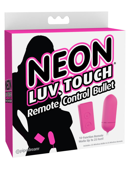Neon Luv Touch Remote Control Bullet - Pink | 603912331301 | Available at EroticWarehouse.com