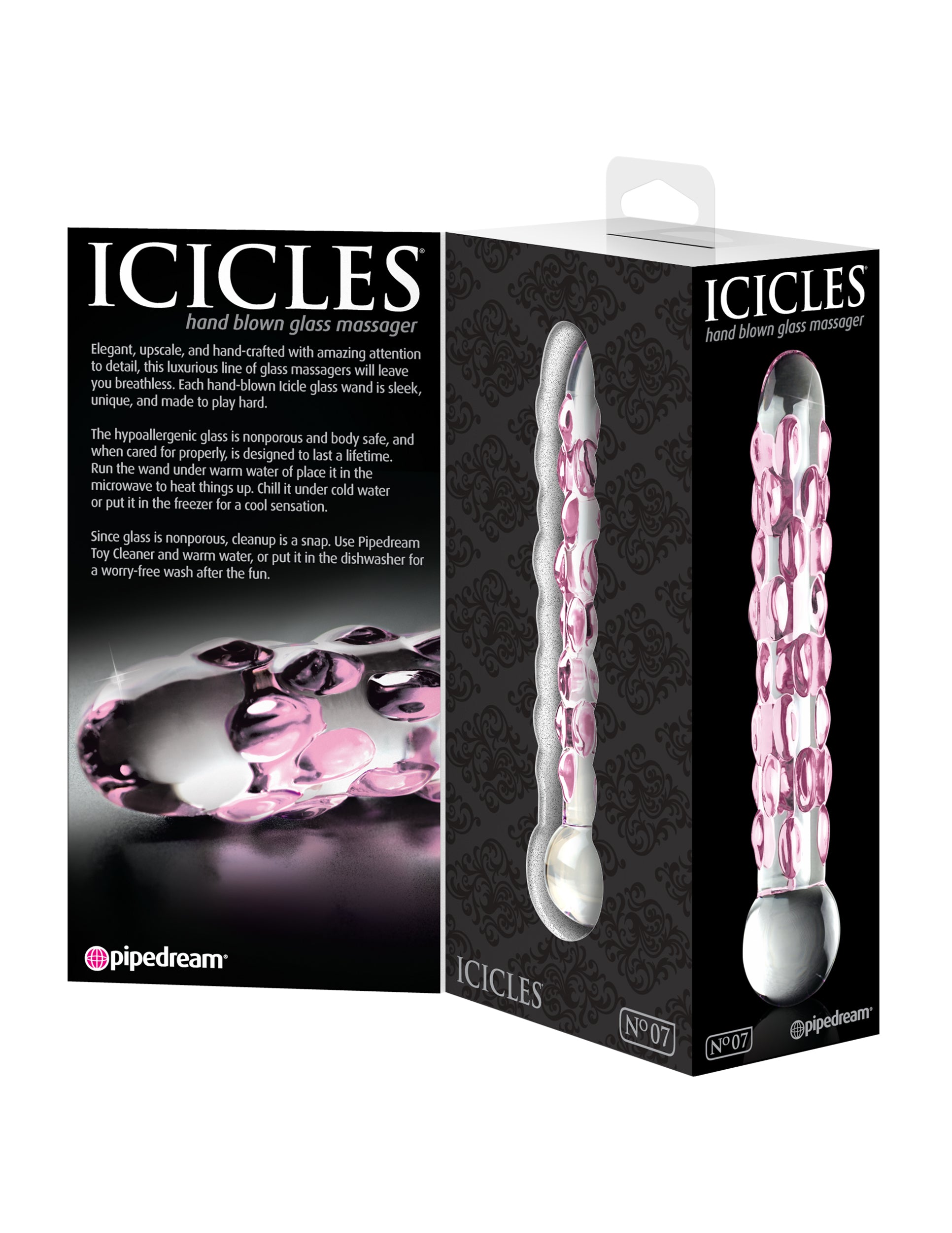 Icicles No. 7 - Clear / Pink | 603912279481 | Available at EroticWarehouse.com