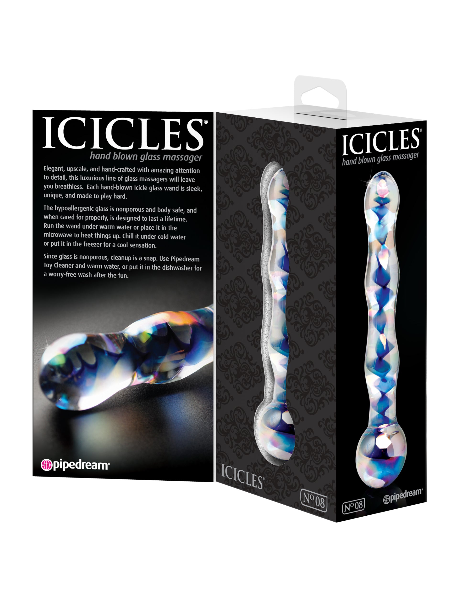 Icicles No. 8 - Clear / Blue | 603912279498 | Available at EroticWarehouse.com