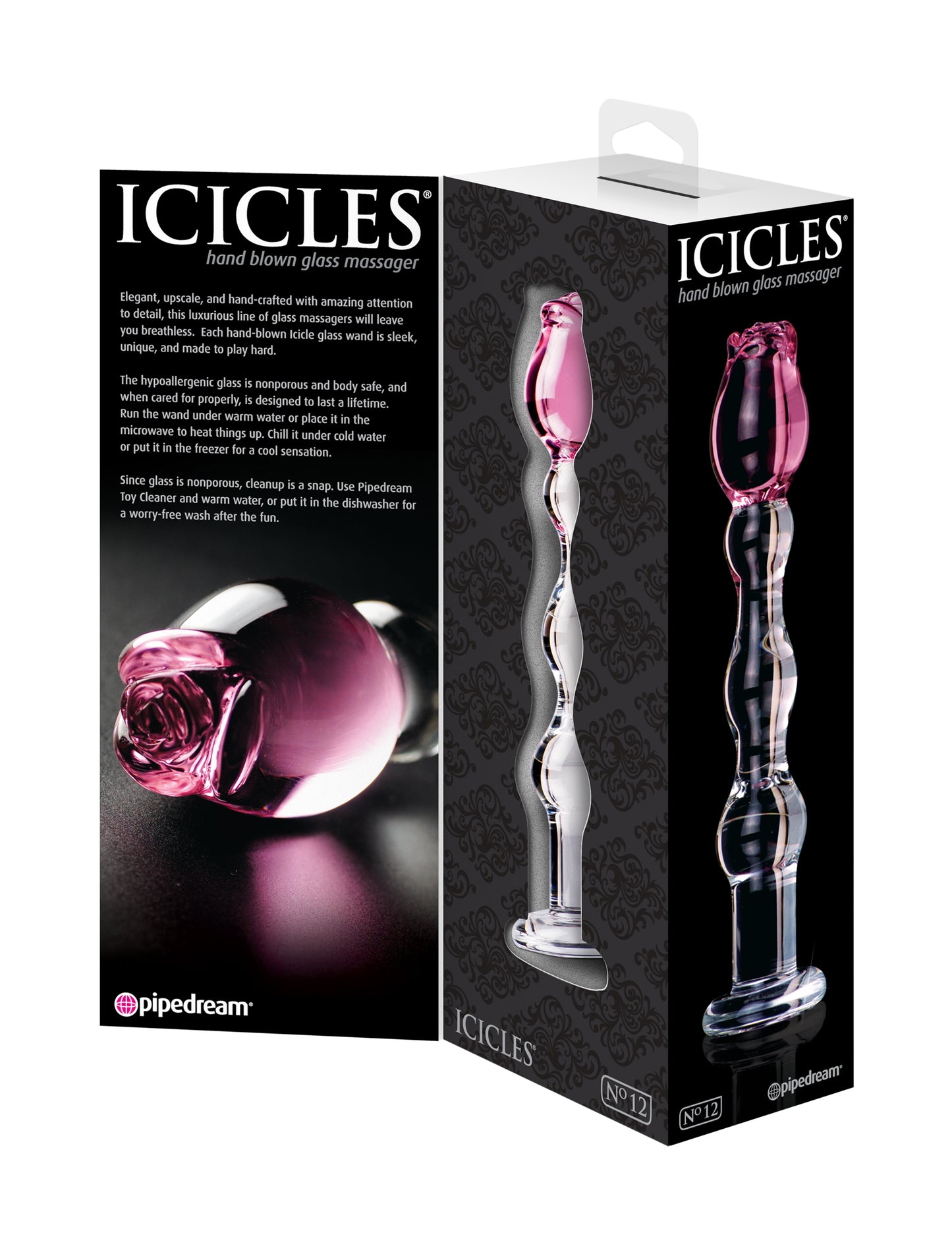 Icicles No. 12 - Clear / Pink | 603912279535 | Available at EroticWarehouse.com