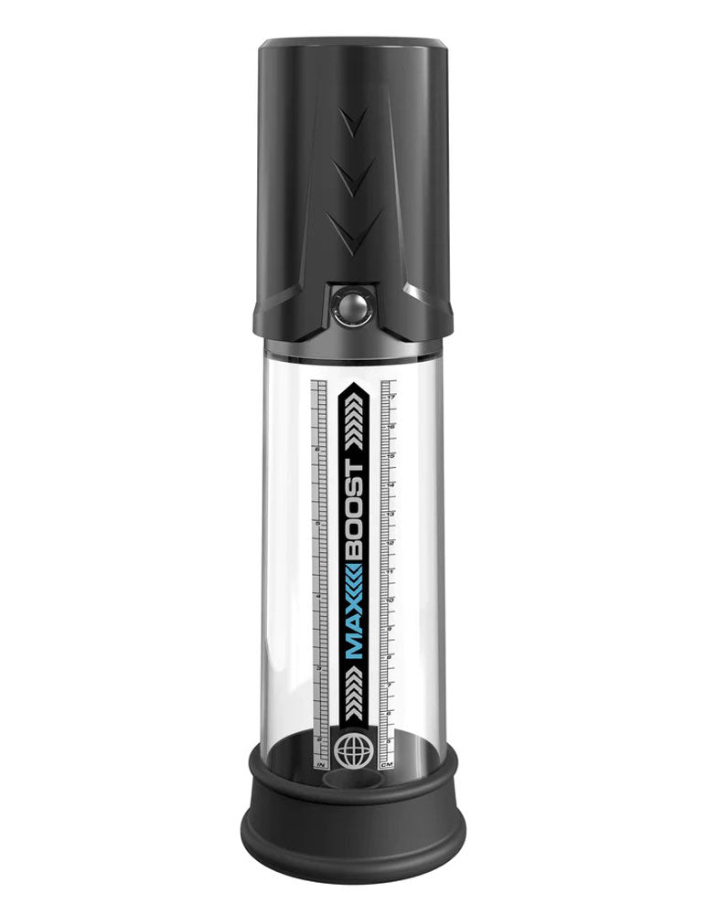 Pump Worx Max Boost - Black/clear | 603912774634 | Available at EroticWarehouse.com