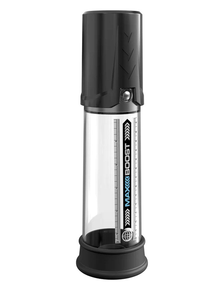 Pump Worx Max Boost - Black/clear | 603912774634 | Available at EroticWarehouse.com