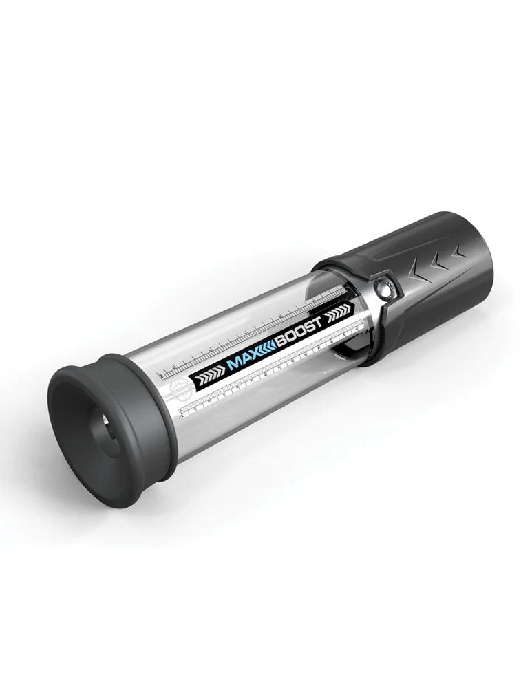 Pump Worx Max Boost - Black/clear | 603912774634 | Available at EroticWarehouse.com