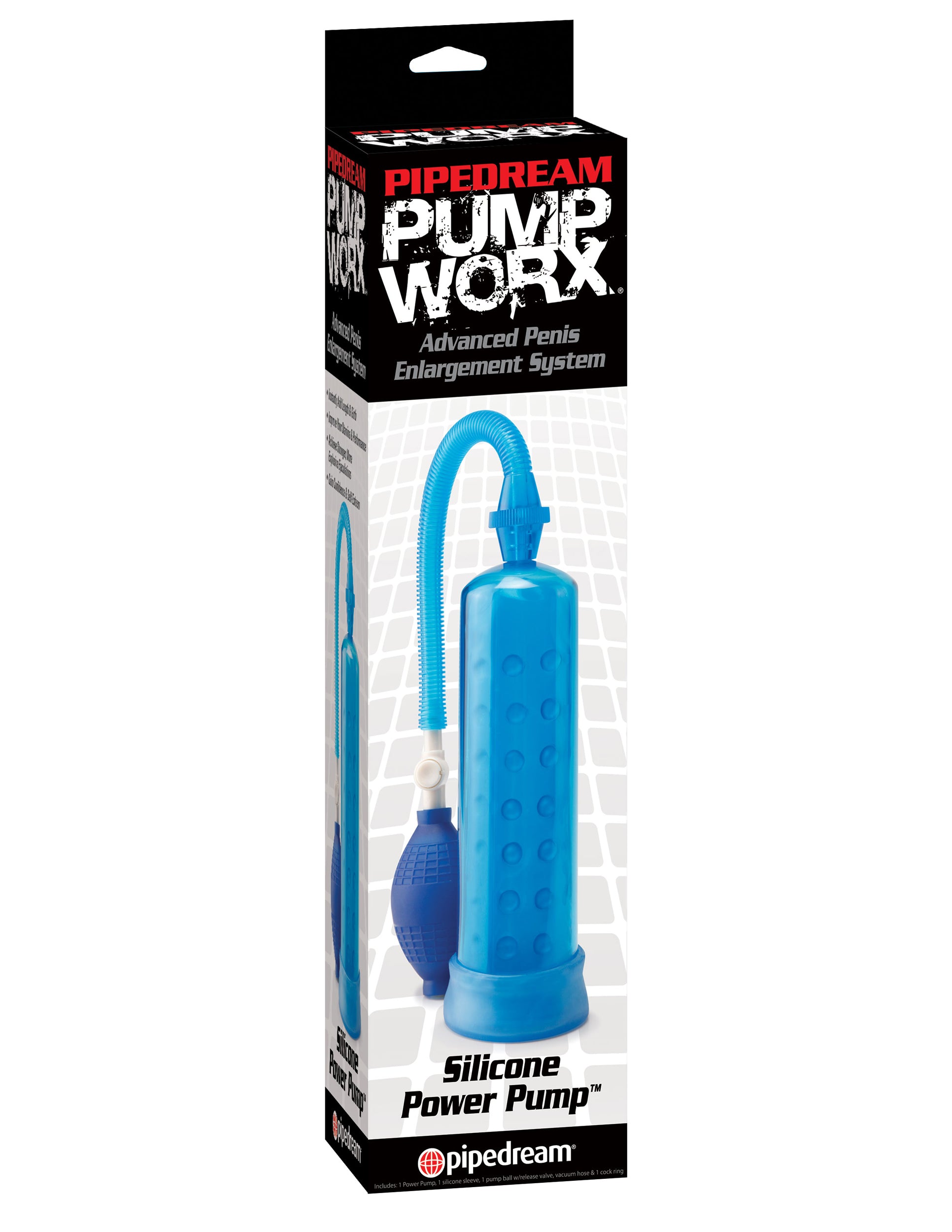 Pump Worx Silicone Power Pump - Blue | 603912294453 | Available at EroticWarehouse.com