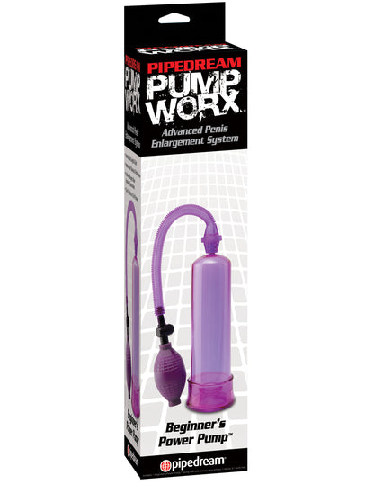 Pump Worx Beginners Power Pump - Purple | 603912294538 | Available at EroticWarehouse.com