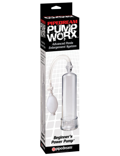 Pump Worx Beginners Power Pump - Clear | 603912294569 | Available at EroticWarehouse.com