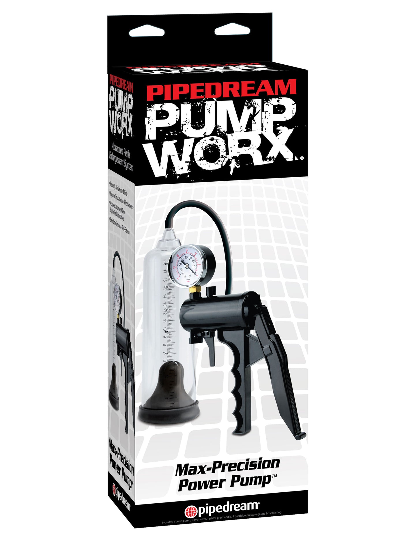 Pump Worx Max-Precision Power Pump - Black | 603912294668 | Available at EroticWarehouse.com