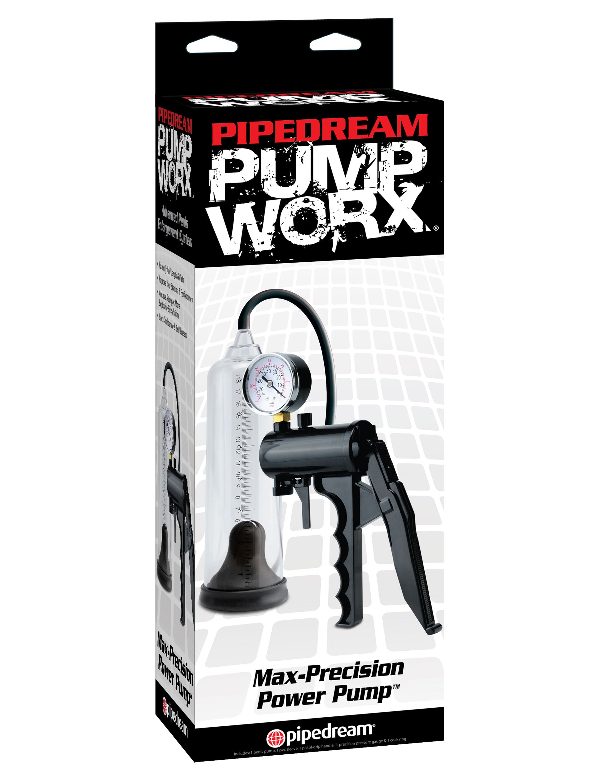 Pump Worx Max-Precision Power Pump - Black | 603912294668 | Available at EroticWarehouse.com