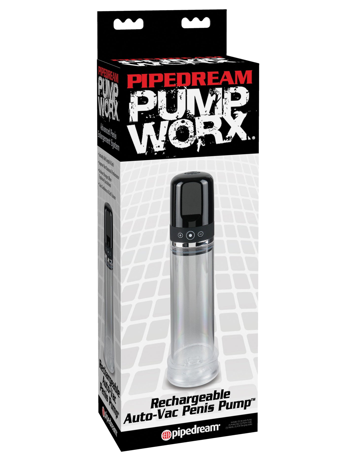 Pump Worx Rechargeable 3-Speed Auto-Vac Penis Pump | 603912357738 | Available at EroticWarehouse.com