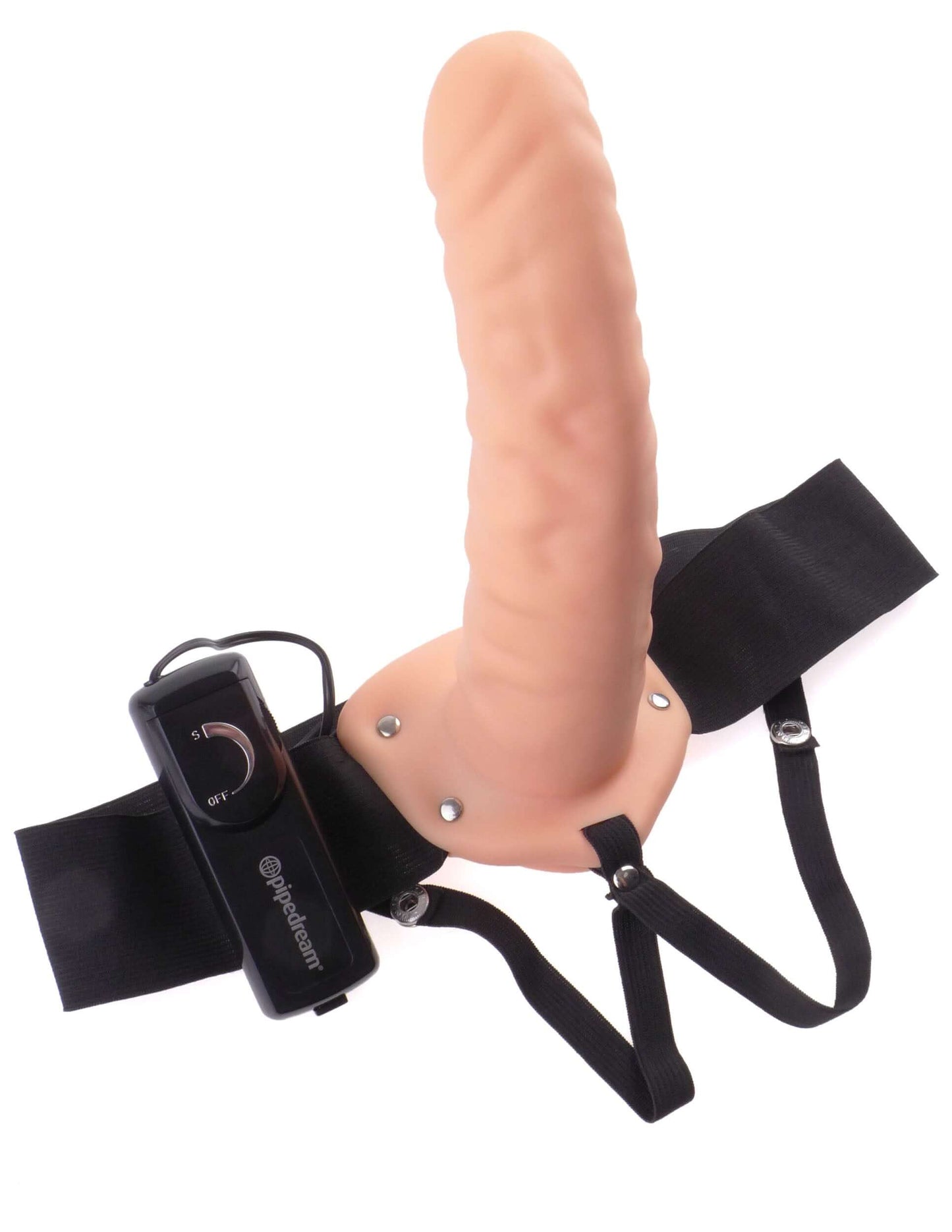Fetish Fantasy Series 8-Inch Vibrating Hollow Strap-on - Flesh | 603912329919 | Available at EroticWarehouse.com