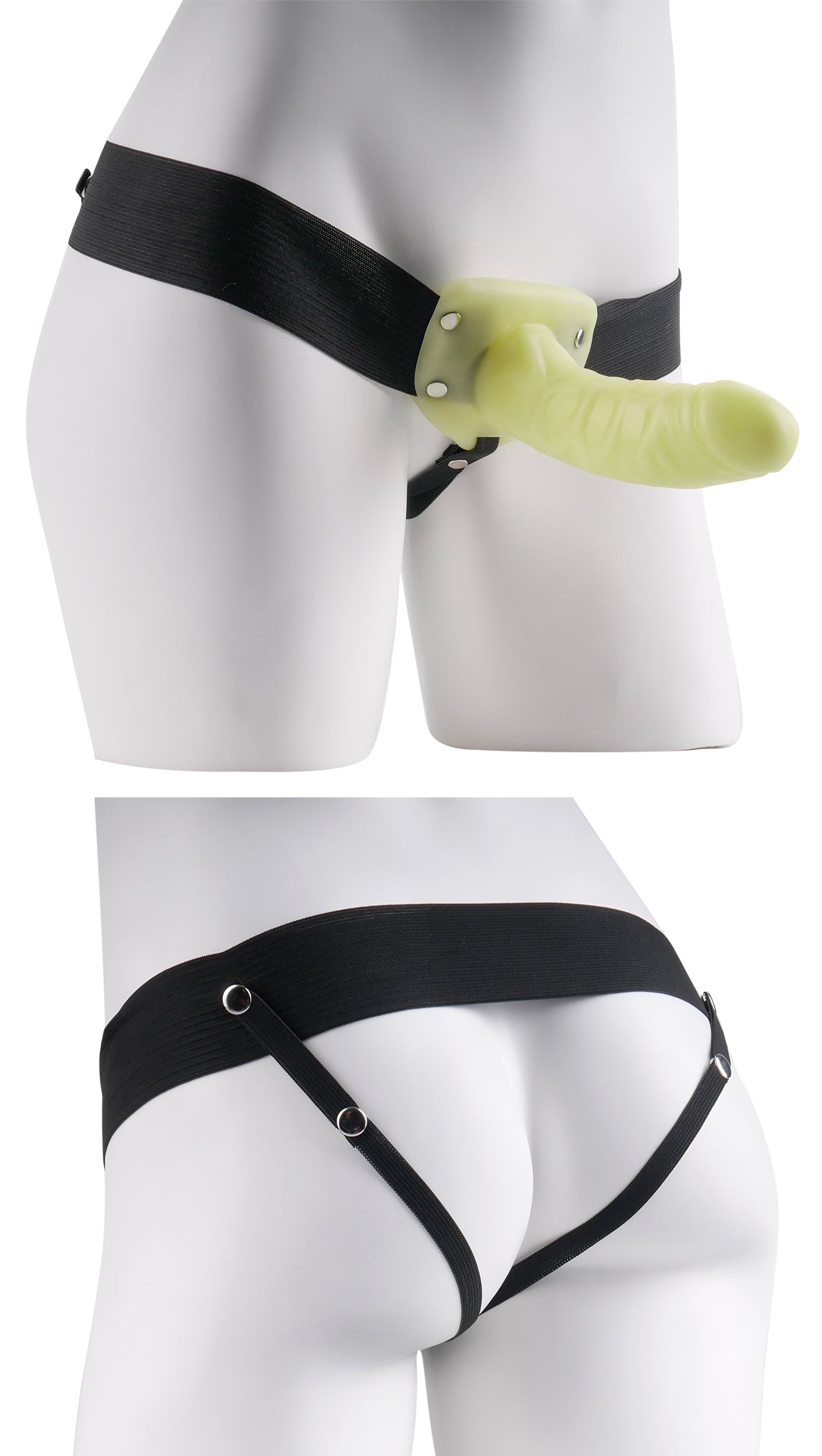 Fetish Fantasy Series for Him or Her Hollow Strap-on - Glow in the Dark | 603912259360 | Available at EroticWarehouse.com