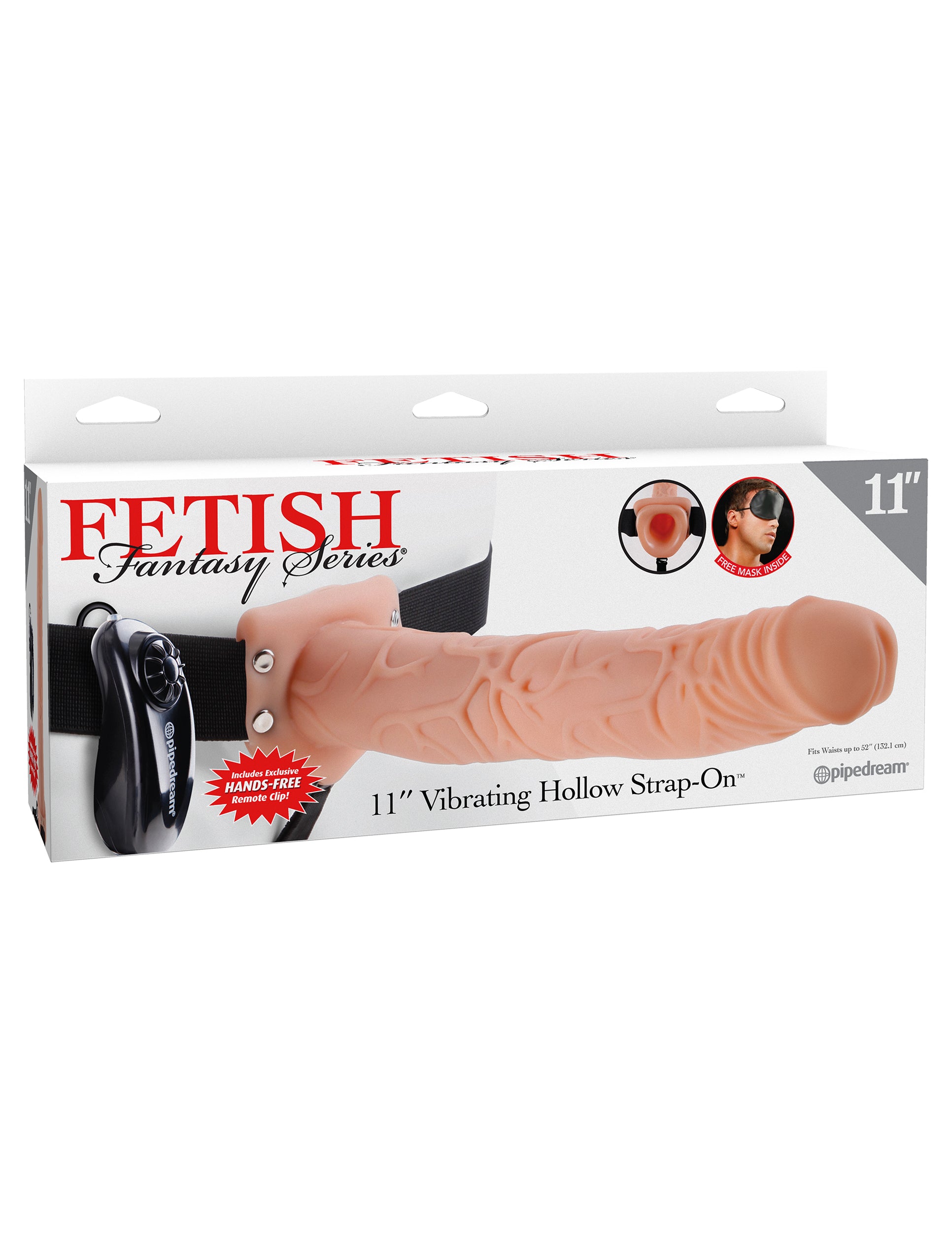 Fetish Fantasy Series 11-Inch Vibrating Hollow Strap-on - Flesh | 603912362831 | Available at EroticWarehouse.com