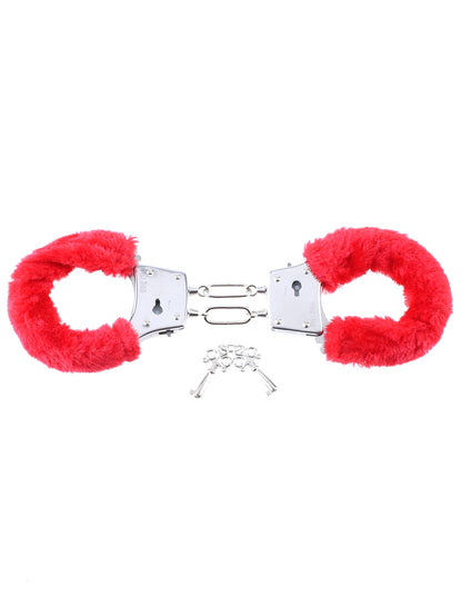 Fetish Fantasy Series Beginner's Furry Cuffs - Red | 603912247565 | Available at EroticWarehouse.com