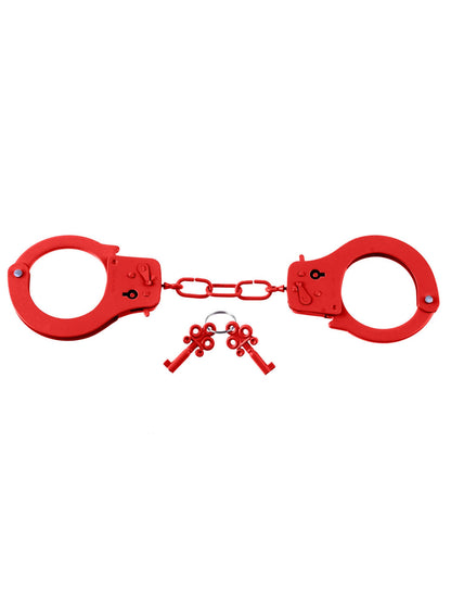 Fetish Fantasy Series Metal Handcuffs - Red | 603912104998 | Available at EroticWarehouse.com