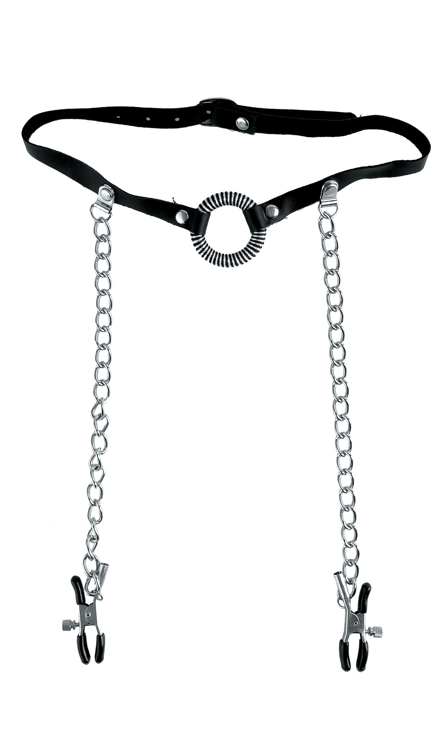 Fetish Fantasy Series O-Ring Gag With Nipple Clamps | 603912254266 | Available at EroticWarehouse.com