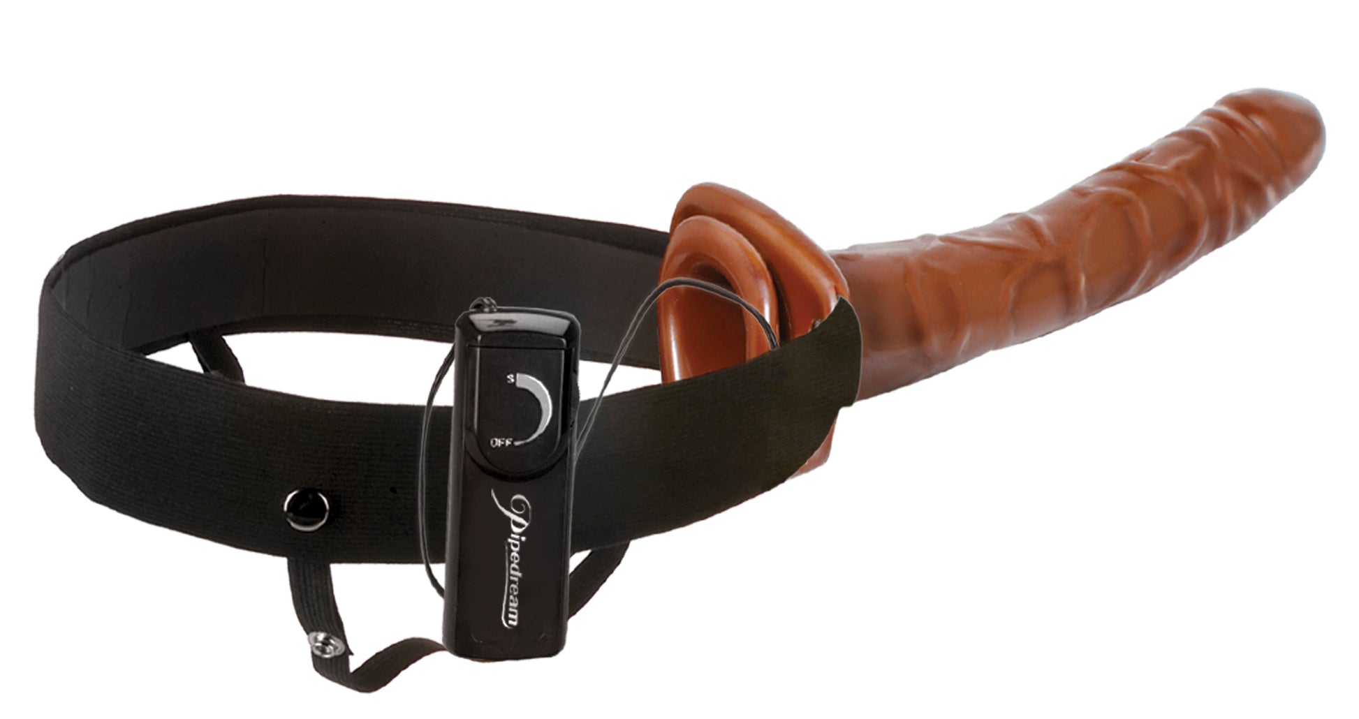 Fetish Fantasy Series 10 Inch Chocolate Dream Vibrating Hollow Strap-On | 603912266344 | Available at EroticWarehouse.com