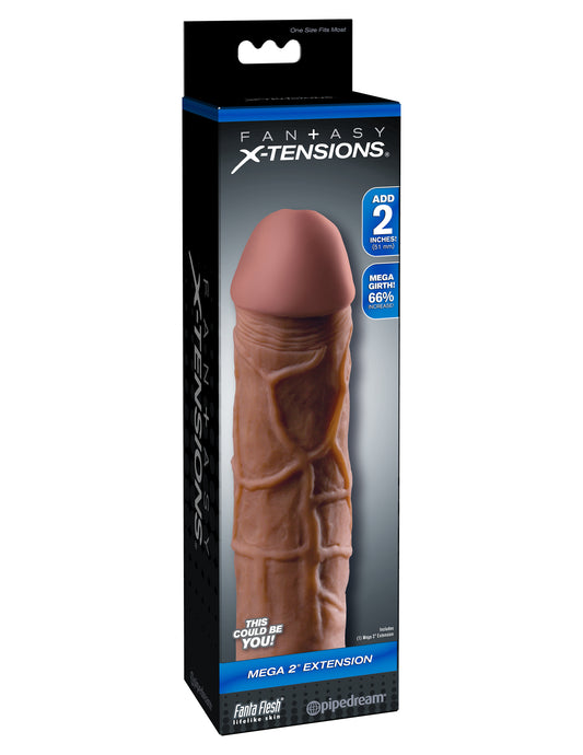Fantasy X-Tension Mega 2-Inch Extension - Brown | 603912345711 | Available at EroticWarehouse.com