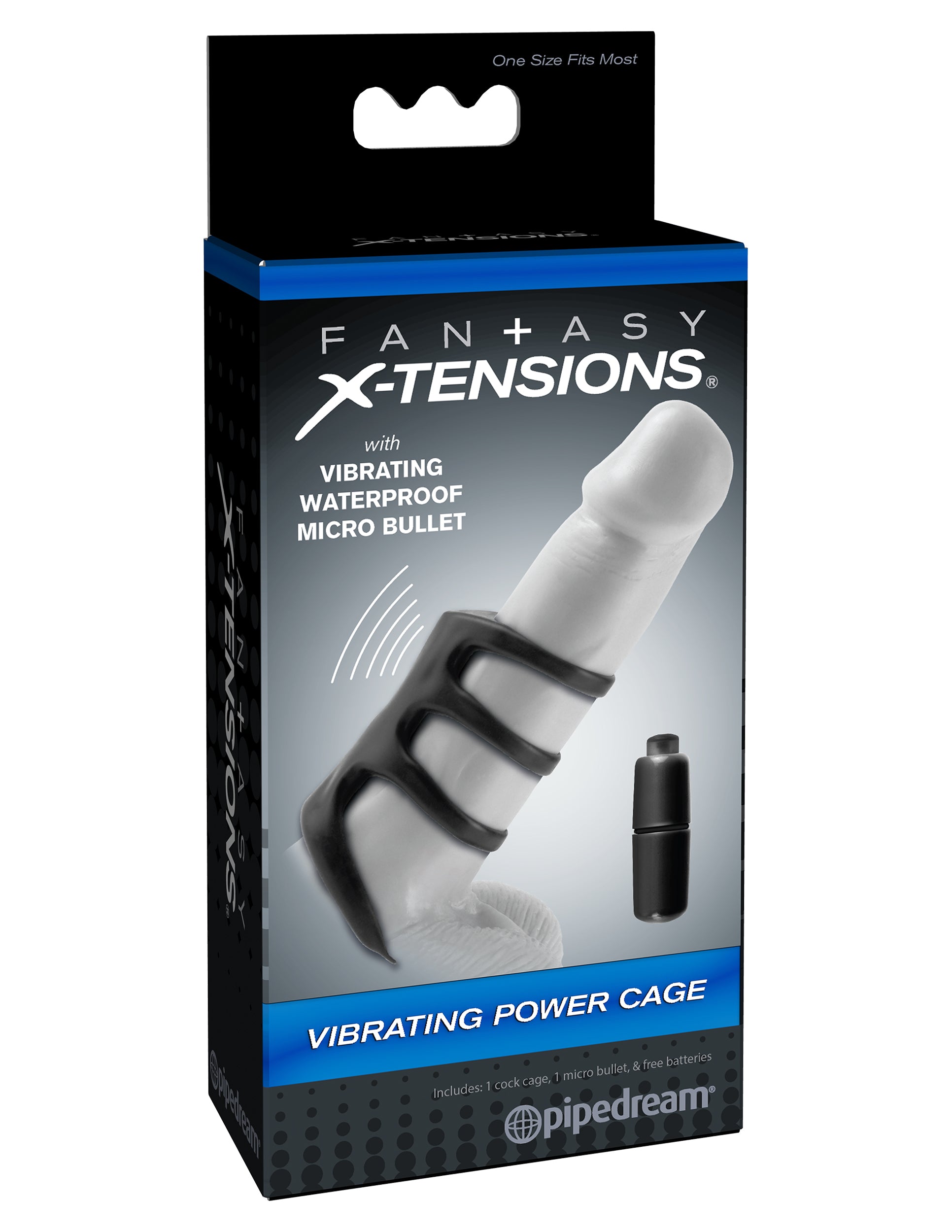 Fantasy X-Tensions Vibrating Power Cage - Black | 603912345933 | Available at EroticWarehouse.com