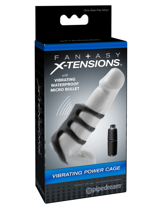Fantasy X-Tensions Vibrating Power Cage - Black | 603912345933 | Available at EroticWarehouse.com