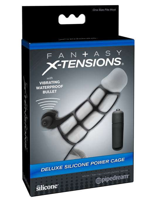 Fantasy X-Tensions Deluxe Silicone Power Cage - Black | 603912346060 | Available at EroticWarehouse.com