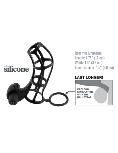 Fantasy X-Tensions Deluxe Silicone Power Cage - Black | 603912346060 | Available at EroticWarehouse.com
