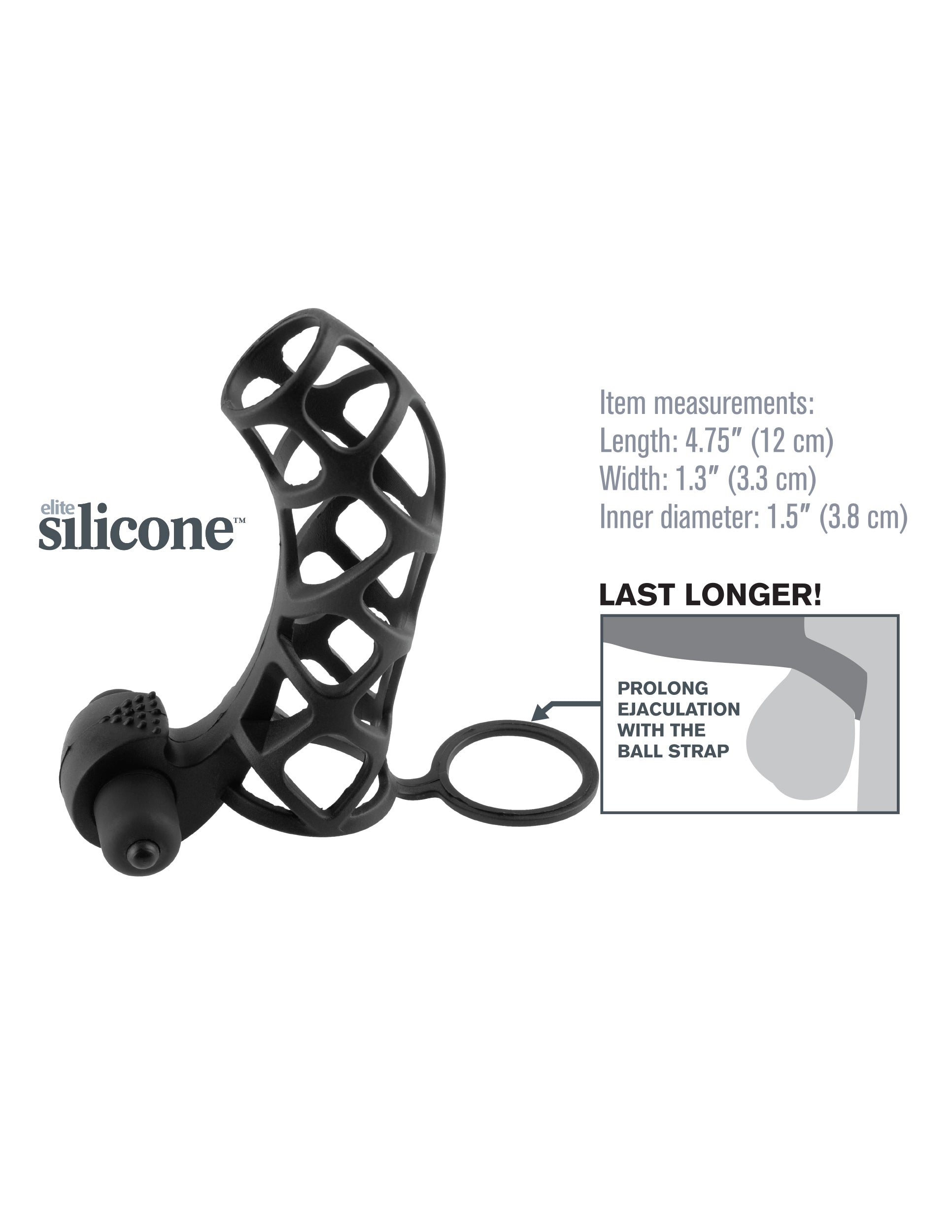 Fantasy X-Tensions Extreme Silicone Power Cage - Black | 603912346084 | Available at EroticWarehouse.com