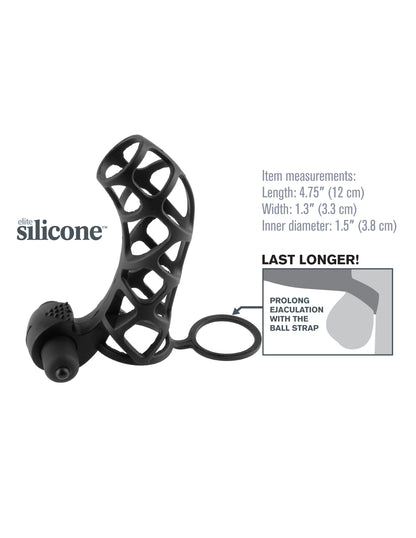 Fantasy X-Tensions Extreme Silicone Power Cage - Black | 603912346084 | Available at EroticWarehouse.com