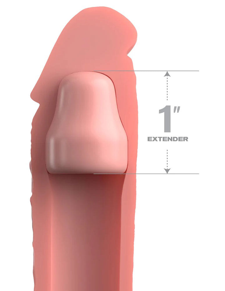 Fantasy X-Tensions Elite 7 Inch Sleeve With 1 Inch Plug - Light | 603912772616 | Available at EroticWarehouse.com