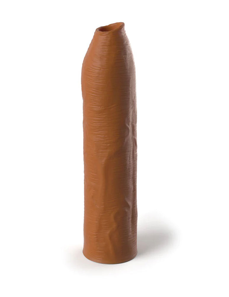 Fantasy X-Tensions Elite Uncut 7 Inch Extension Sleeve - Tan | 603912772876 | Available at EroticWarehouse.com