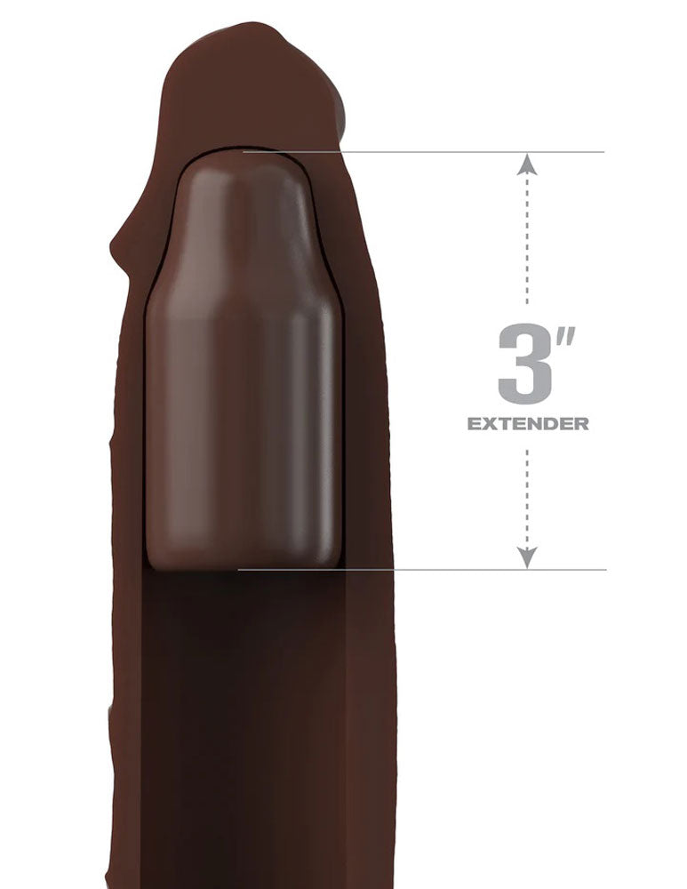 Fantasy X-Tensions Elite 7 Inch Extension With Strap - Brown | 603912772951 | Available at EroticWarehouse.com