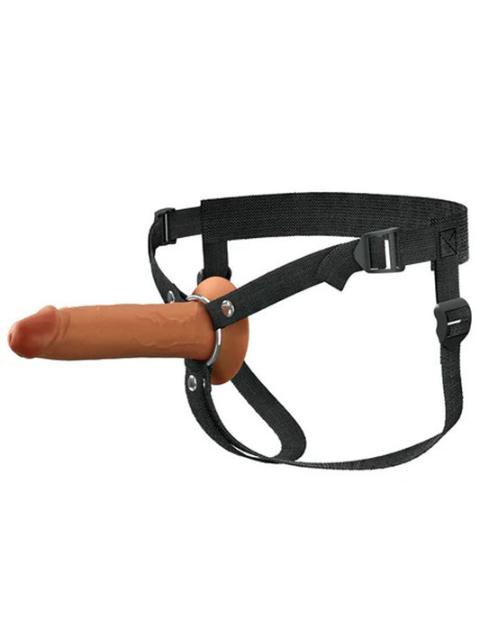 Fantasy X-Tensions Elite 7" Silicone Hollow Strap Dual Density - Brown | 603912775716 | Available at EroticWarehouse.com
