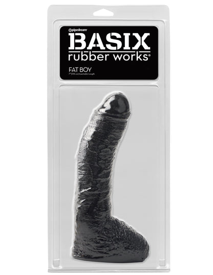 Basix Rubber Works - 10 Inch Fat Boy - Black | 603912235067 | Available at EroticWarehouse.com