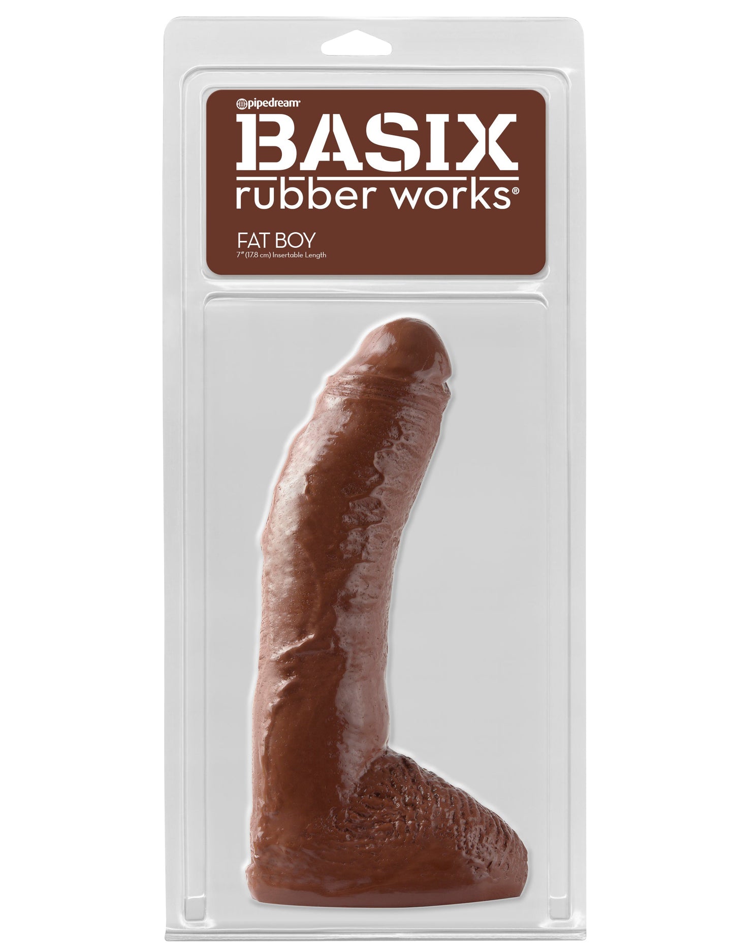 Basix Rubber Works - 10 Inch Fat Boy - Brown | 603912263602 | Available at EroticWarehouse.com