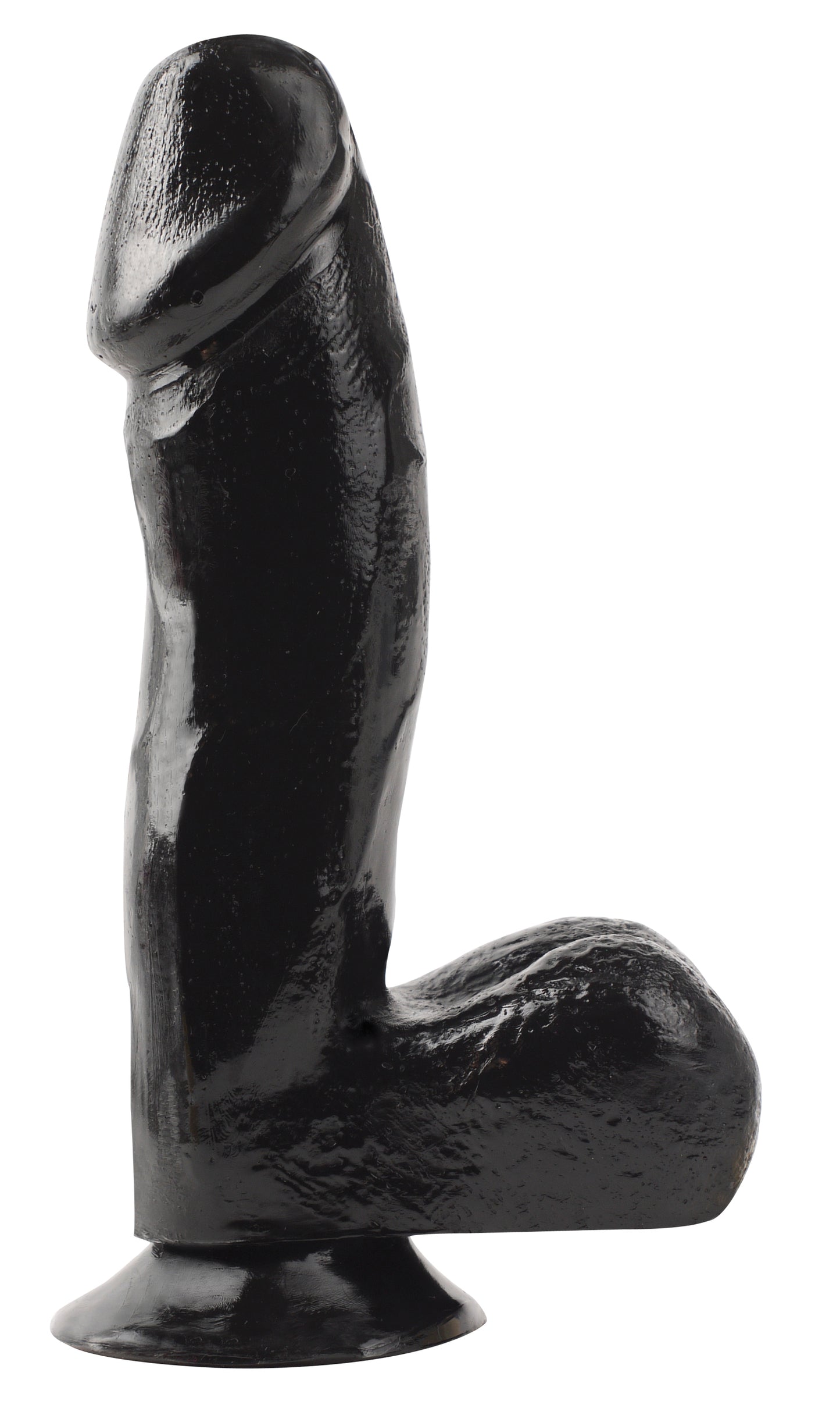 Basix Rubber Works - 6.5 Inch Dong With Suction Cup - Black | 603912235623 | Available at EroticWarehouse.com