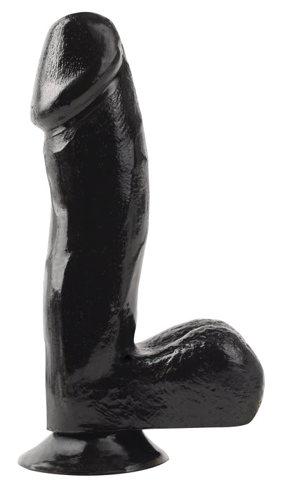 Basix Rubber Works - 6.5 Inch Dong With Suction Cup - Black | 603912235623 | Available at EroticWarehouse.com