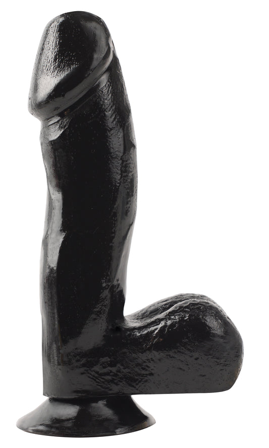 Basix Rubber Works - 6.5 Inch Dong With Suction Cup - Black | 603912235623 | Available at EroticWarehouse.com
