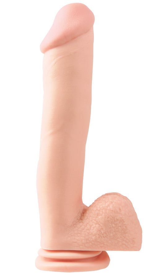 Basix Rubber Works 12 Inch Dong With Suction Cup - Light | 603912293708 | Available at EroticWarehouse.com